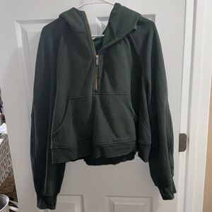Lululemon Scuba Oversized Half-Zip Hoodie Legacy Green/Gold XL/XXL